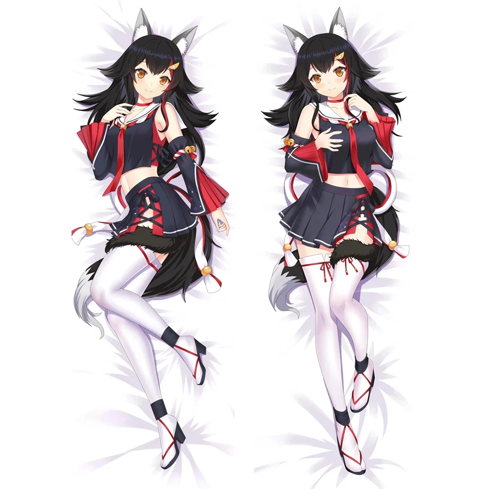 

Vtuber Hololive Ookami Mio Dakimakura Pillow Case Peachskin Otaku Two Side Print Hugging Body Throw Cushion Cover Bedding Decor