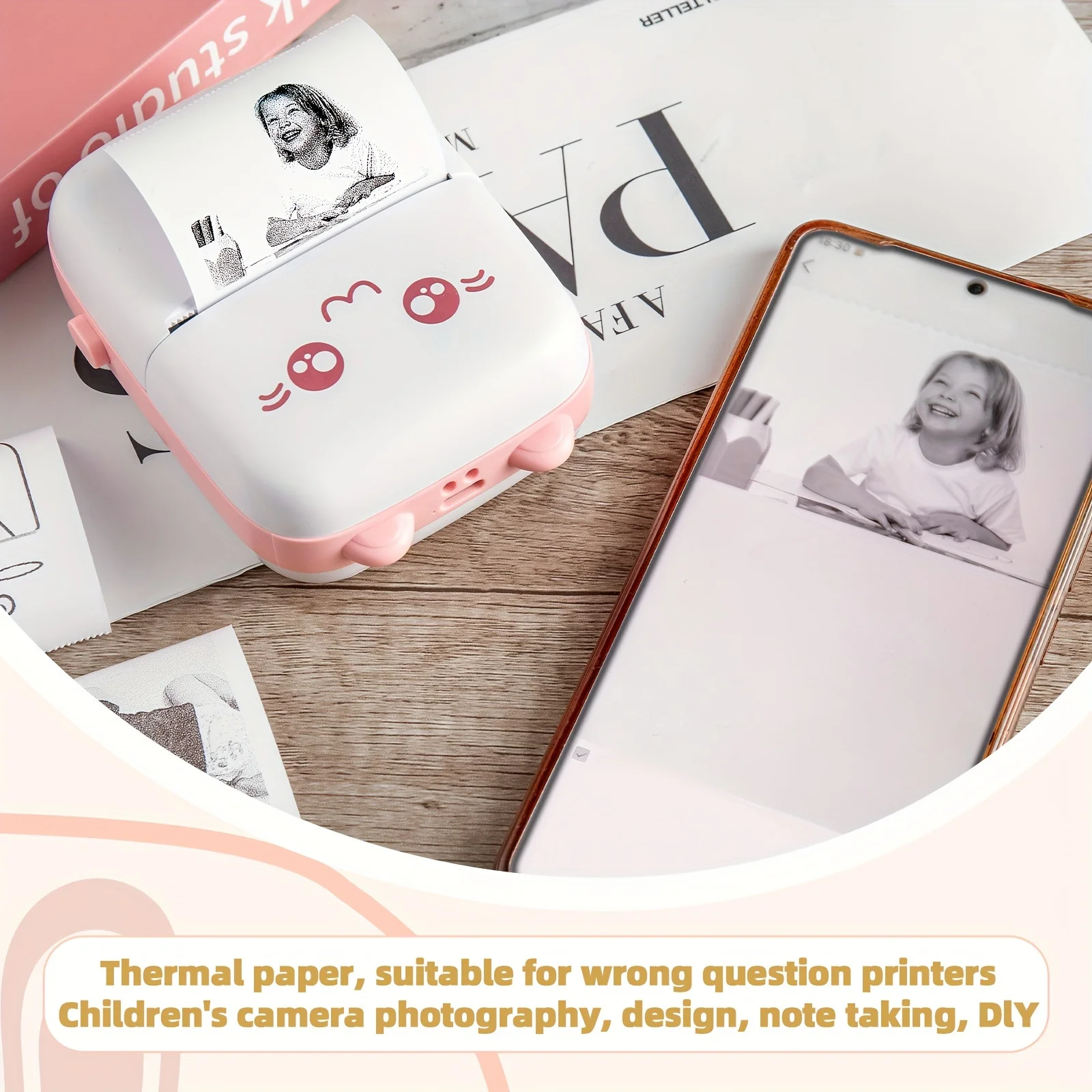 20 Rolls Thermal Printing Paper – 57×25mm, Compatible with Kids Cameras, Clear & Long-Lasting Print