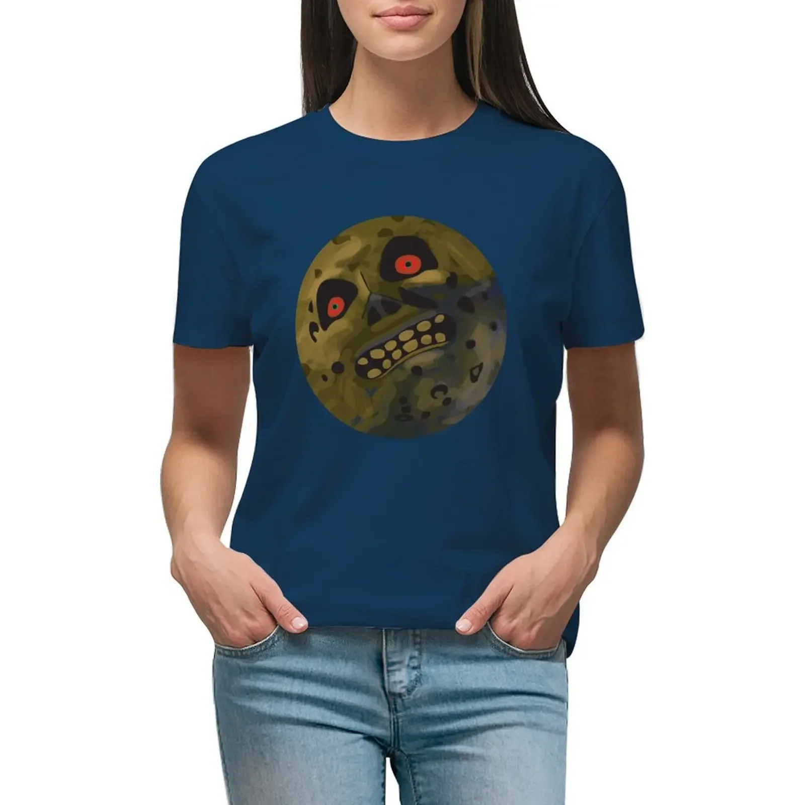 

The Moon T-shirt aesthetic clothes anime clothes summer clothes western t-shirt dress for Women