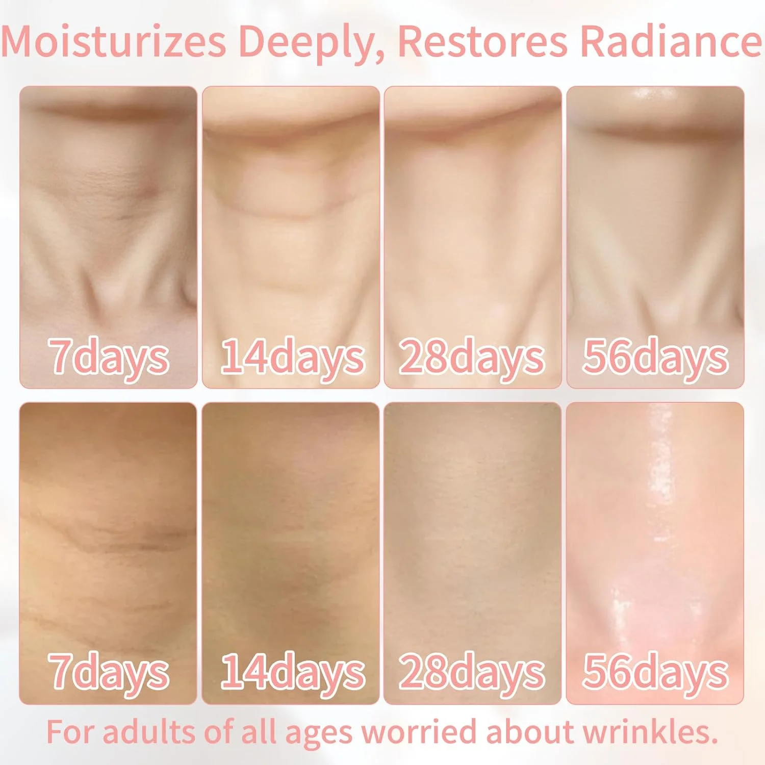 6PCS Reusable Silicone Care Neck Pad Neck Tape Wrinkle Pads for Neck Wrinkle Treatment Prevention Anti Wrinkle Remover