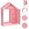 Children's Wardrobe, Mirrored Wardrobe, Open Hanging Children's Clothing Storage Cabinet, Game Room, Children's Wardrobe 5