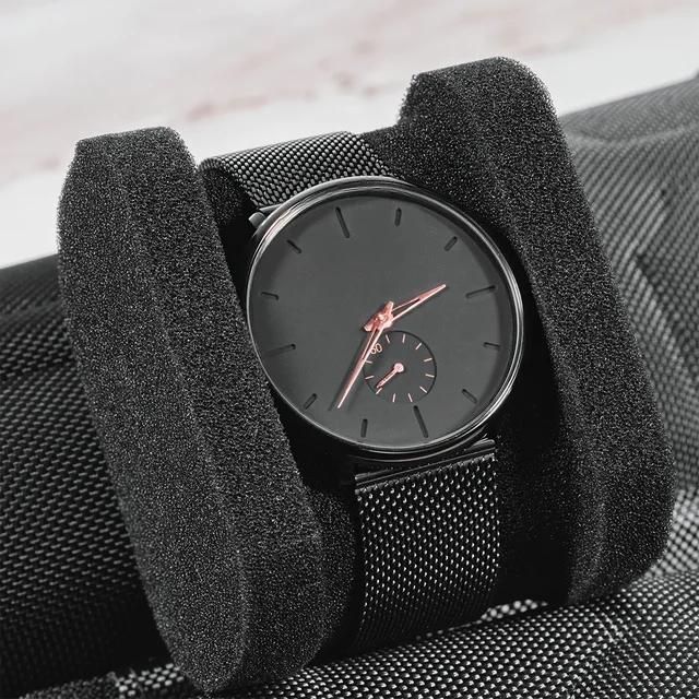 Boîte de montre organisateur montre étui de voyage Portable stockage montre présentoir pour montres-bracelets et montres intelligentes hommes femmes cadeau 5