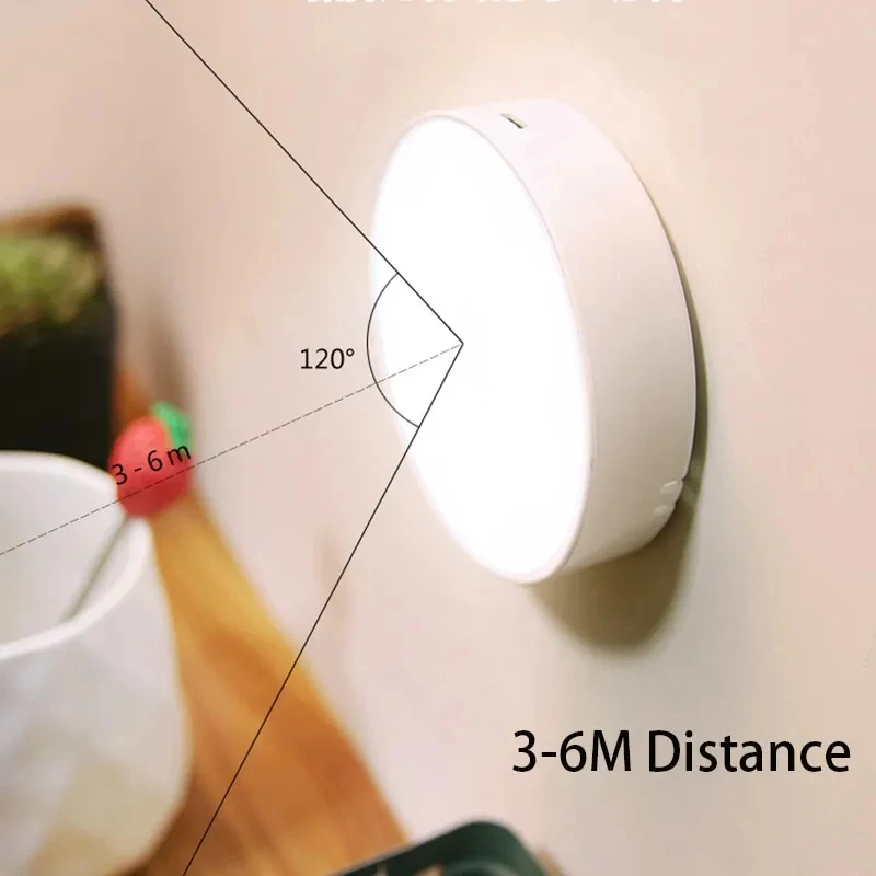 LED 야간 조명 스마트 인체 센서, 마그네틱 흡입, 무선 사용, 비디오 깜박임 없음, 옷장 계단 침대용 야간 램프