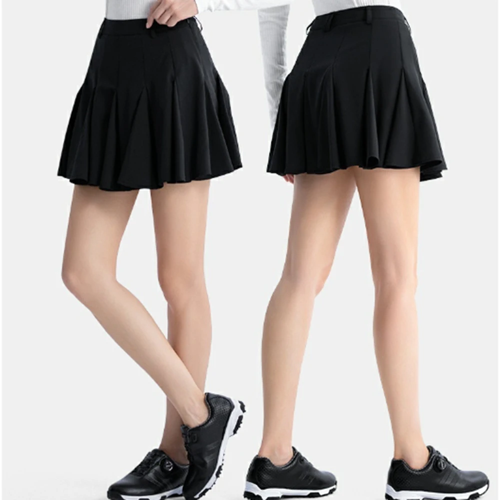 PGM Women Golf Pleated Short Skirt Ruffle High Waist Casual Skirts Ladies Fashion A-lined Skorts Sports Golf Tennis Wear