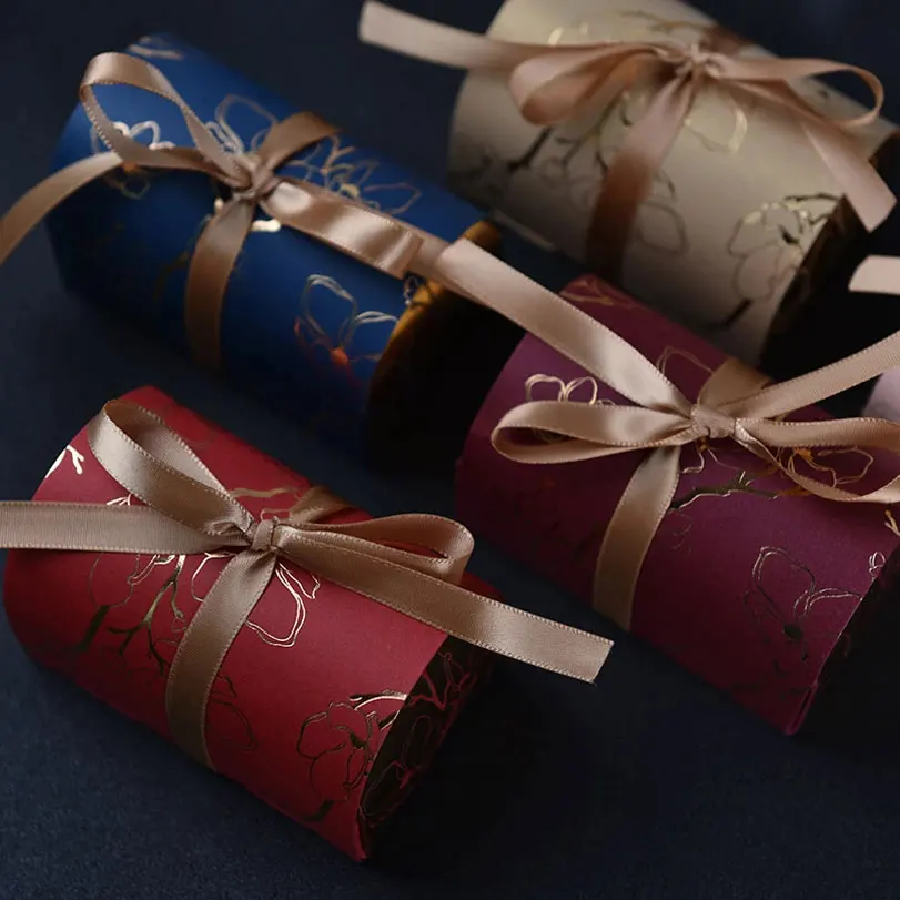 

20/50/100Pcs Portable Yulan Candy Box Bronzing Solid Gift Packaging Boxes Candy Bags Wedding Favors Birthday Party Decorations