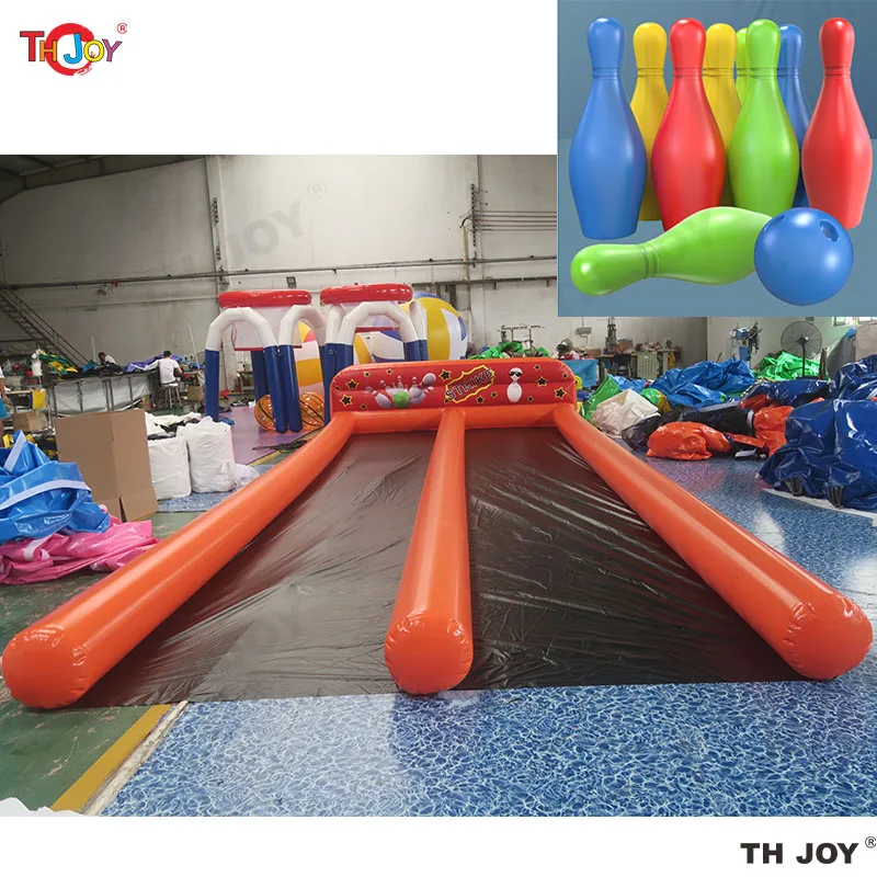 Fast Air Shipping Inflatable Bowling Lanes Sport Games,Inflatable Bowling Pins,Double Lanes Inflatable Human Game