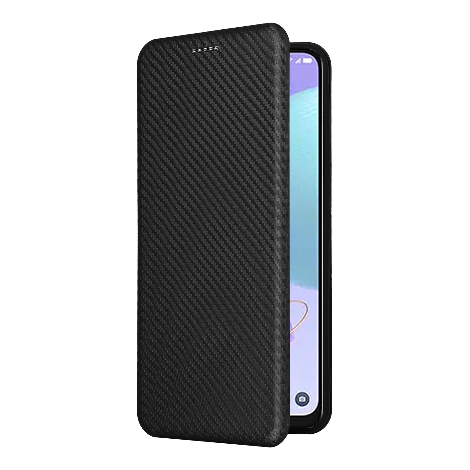 For TCL 405 406 T506D Carbon Fiber Flip Leather Case For TCL 405 406 Tcl405 T506D Business Magnetic Wallet Card Slot Slim Cover