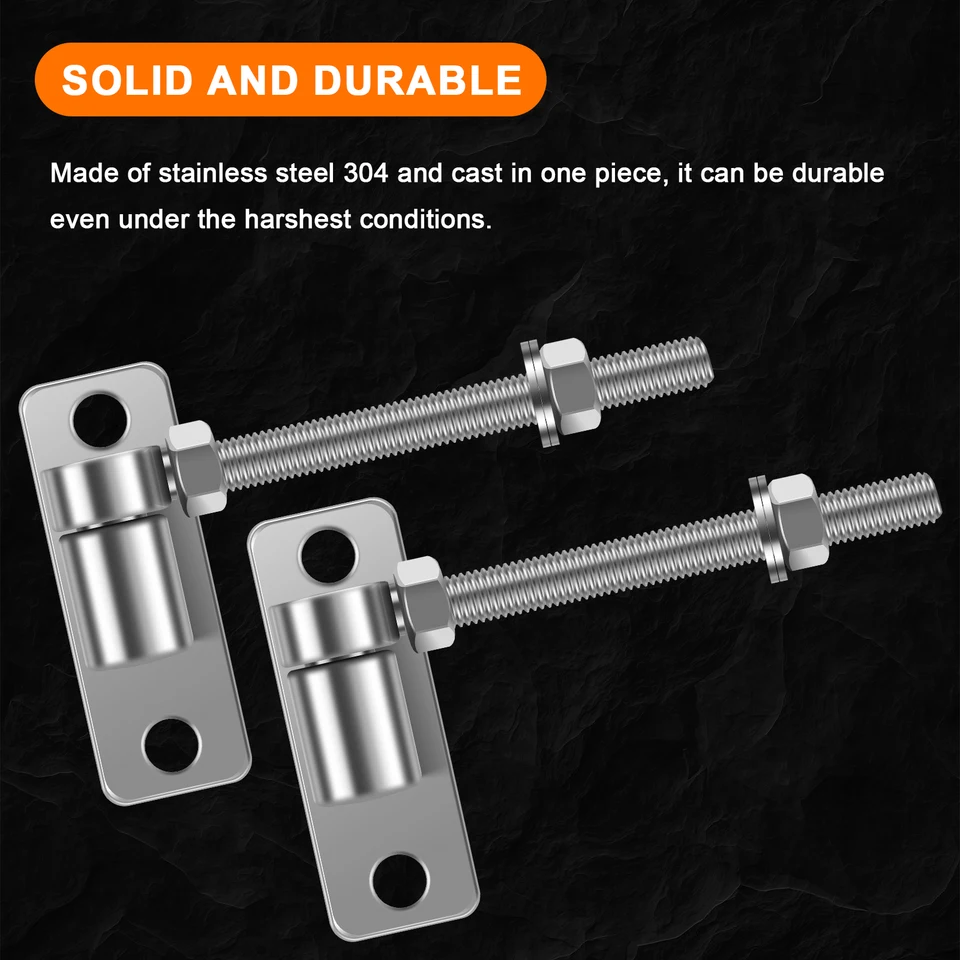 Dobradiça Portão Aço Inox 304 - 272kg Capacidade Para Fazenda