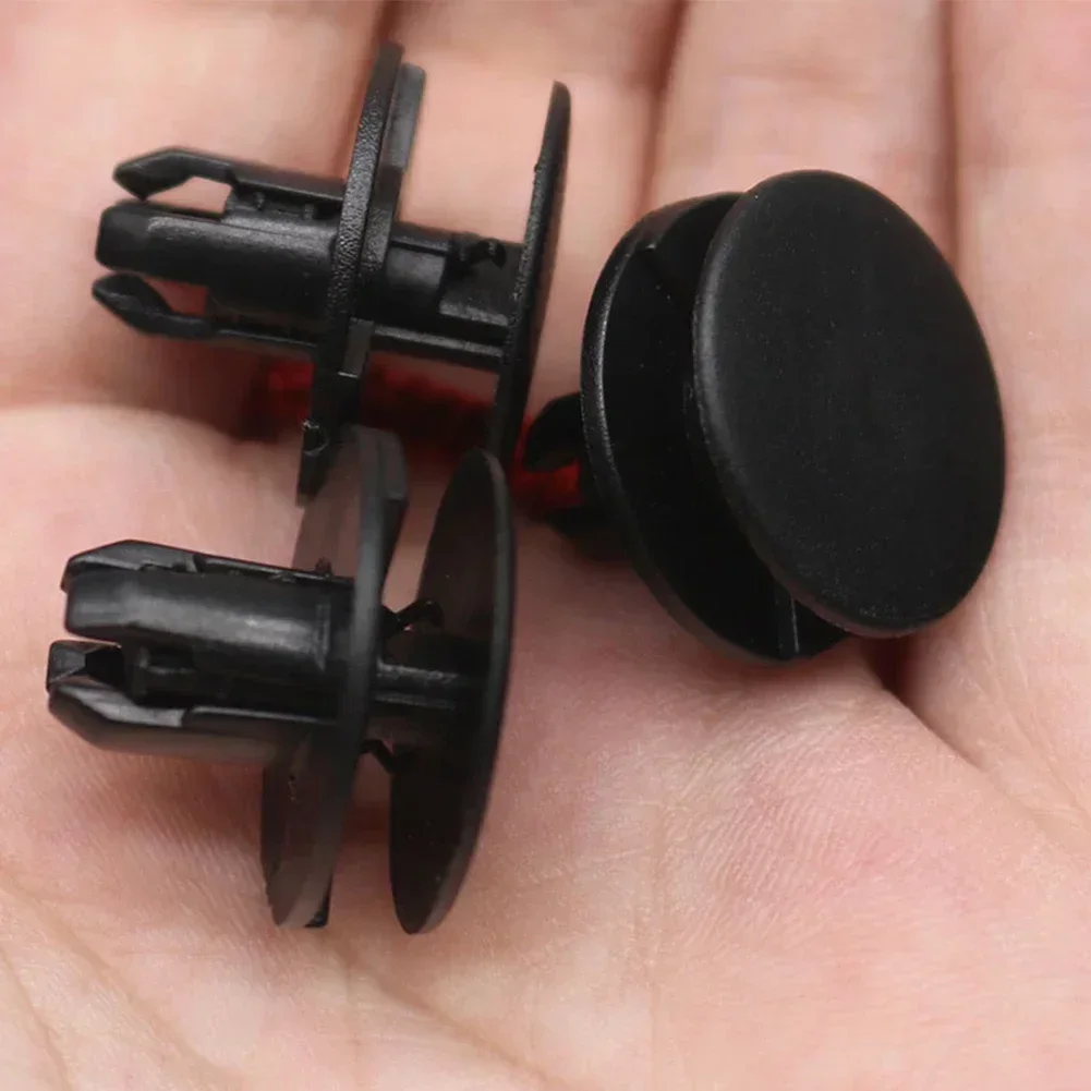 100PCS Black Plastic Push-Type Retainer Clips