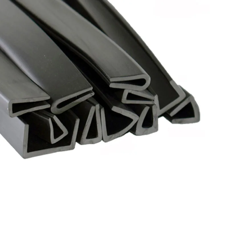 1-5M Black Rubber U-Shaped Strip Edging Sealing Strip Anti-Collision Protective Metal Glass Edge With Clamping Groove