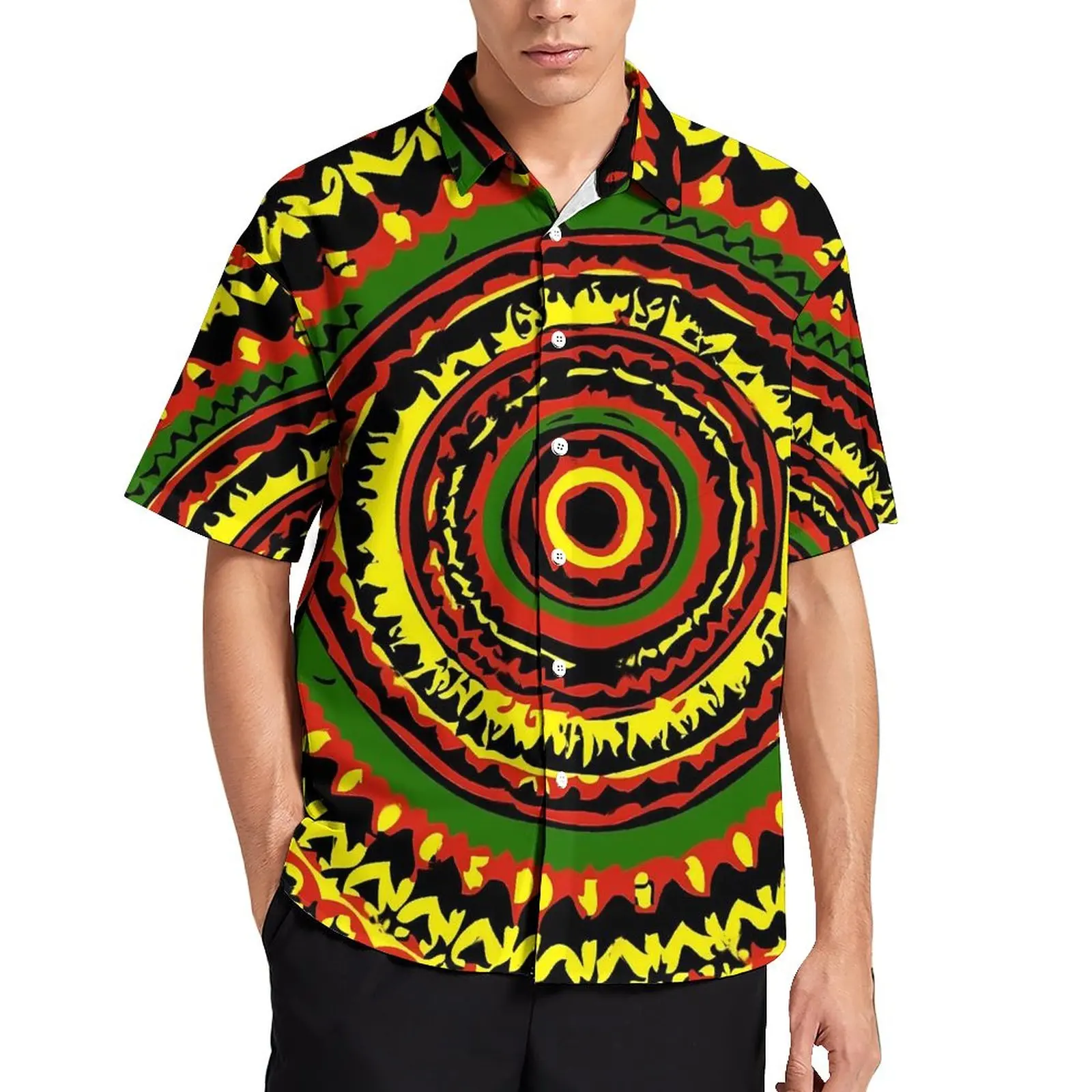Men's Elegant Y2k Harajuku Vintage Casual Oversized Shirt Rainbow Vacation Hawaiian Shirt Social Cool Blouses Graphic Big Size