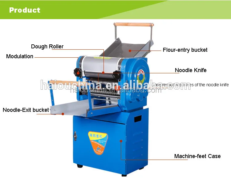 DZM-350 Electric Pasta Roller Machine With Factory Prices Dough Roller Cutter Pasta Processing Machine