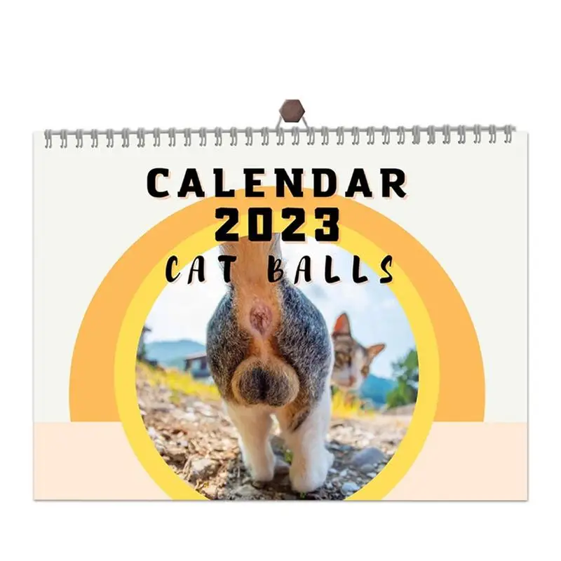 

Cats Buttholes Balls Calendar New 2023 Animal Cat Calendar Home Living Room Decoration New Year Christmas Gifts For Cat Lovers