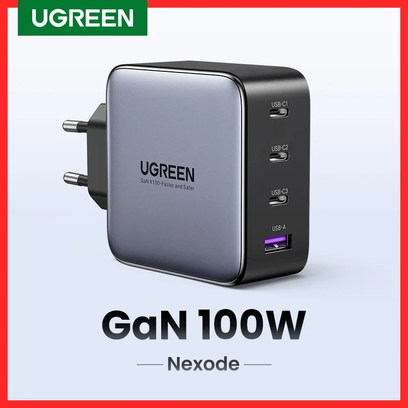 UGREEN 100W GaN Charger USB Type C Fast Charge for iPhone 13 12 Xiaomi  Samsung Surface Portable PD Charger for MacBook Laptop