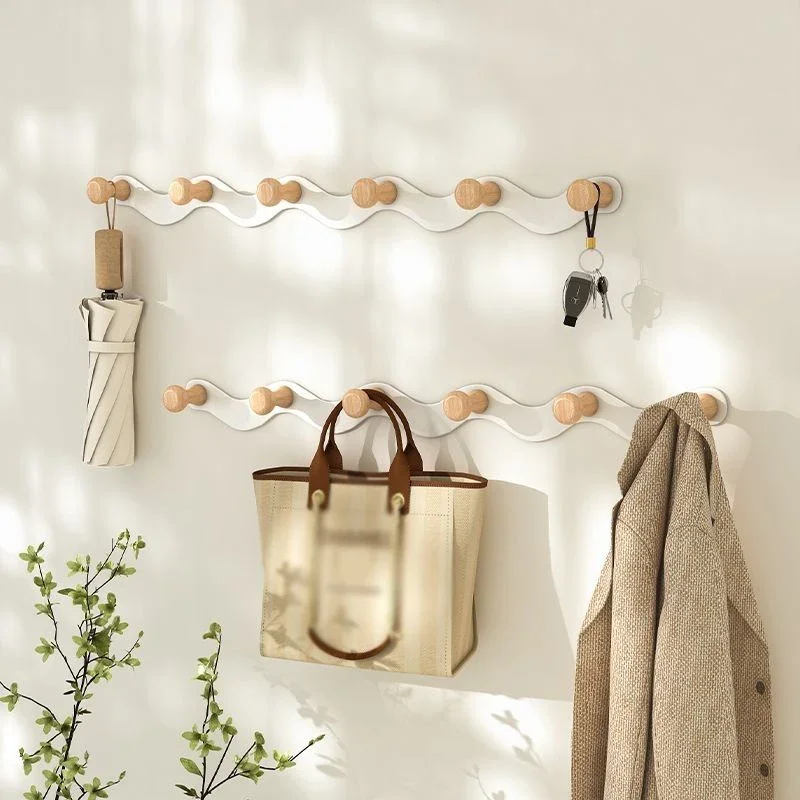 4/5/6/7/8 Door Rear Hook Clothes Coat Hat Scarf Key Hangers Wall Mounted Rack for Livingroom Kitchen Bathroom Organizer Holder