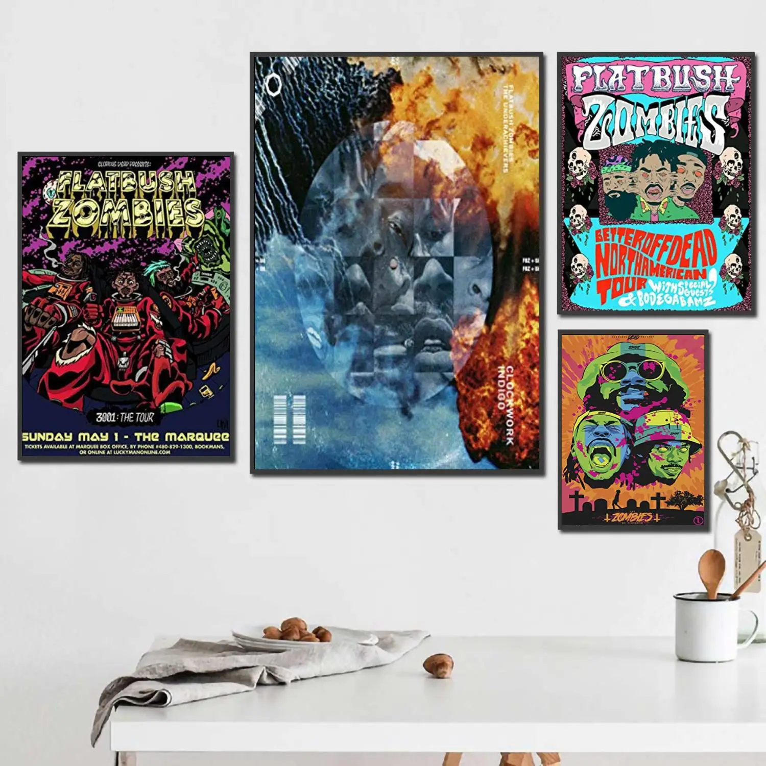 

flatbush zombies hip pop group 24x36 Decorative Canvas Posters Room Bar Cafe Decor Gift Print Art Wall Paintings