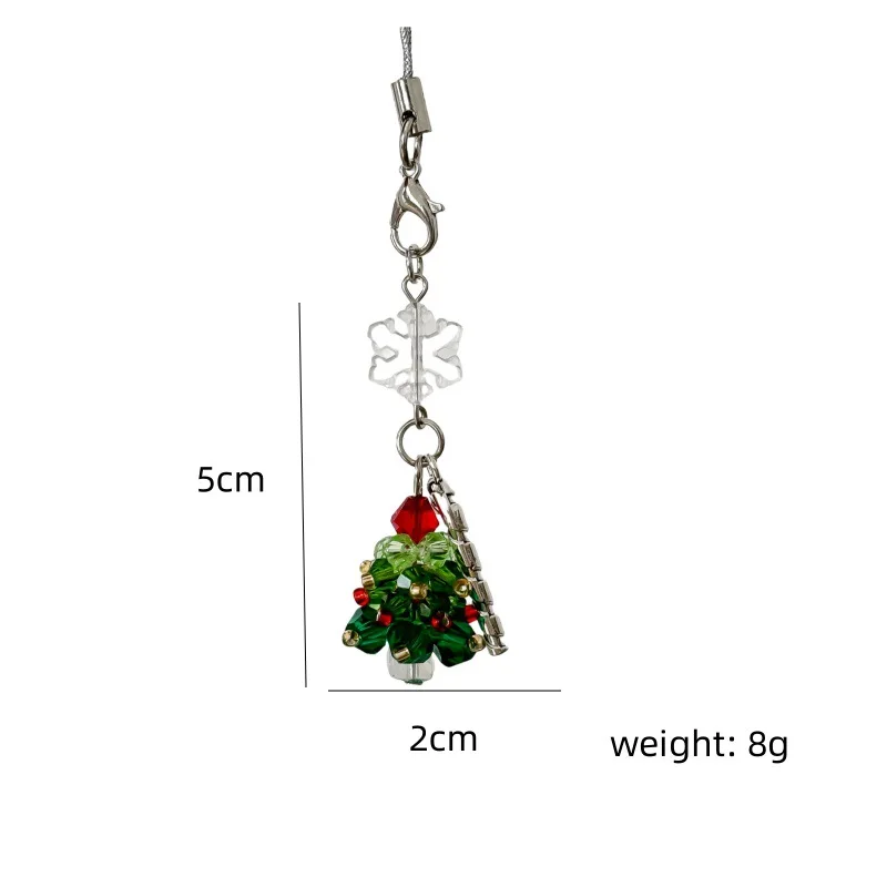 Cute Christmas Mobile Phone Straps Christmas Tree Keychain Lanyard Bag Decoration Pendant Fashion For iPhone Case Xmas Gift 장식