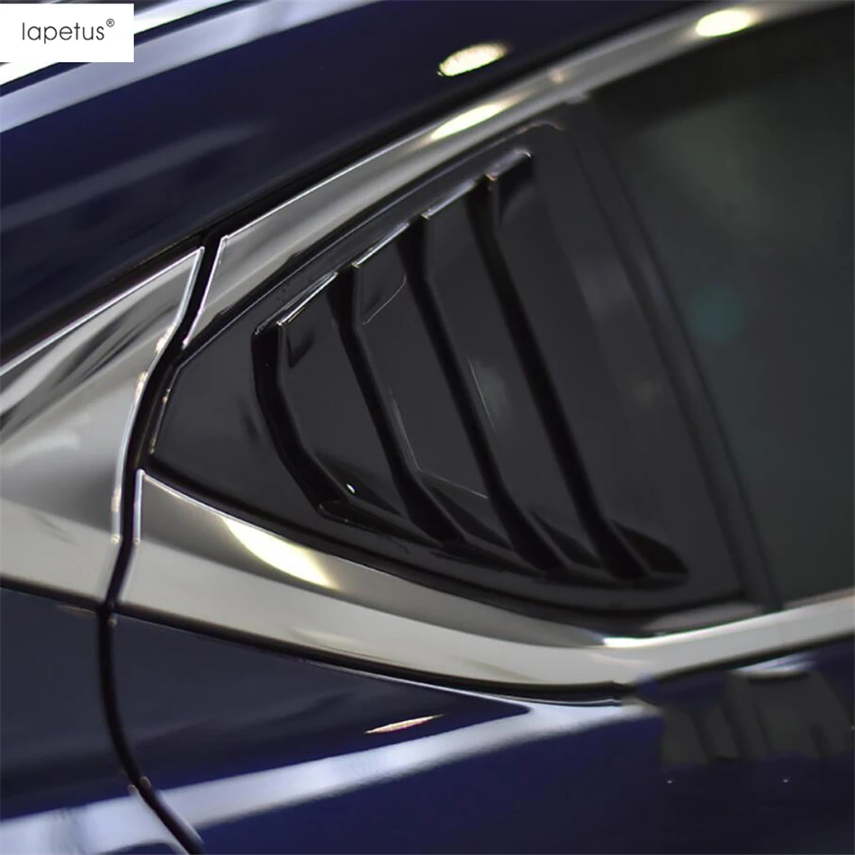 屋外の車のリアウィンドウ用の三角形のシャッター,ルーバーのパネルの装飾,Lexus es 2018-2023用のカーボンファイバーアクセサリー
