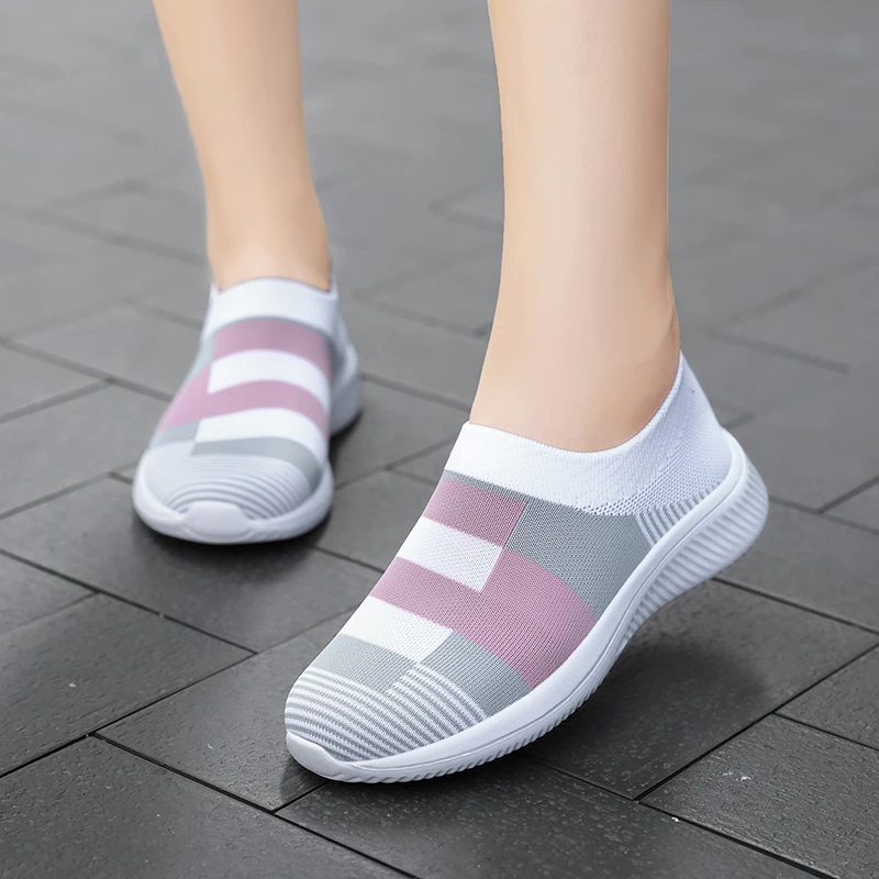 Women Walking Shoes Sneakers Comfortable Loafers Casual Shoes Slip on Sports Shoes Ladies Sock Footware Female Tennis Zapatillas