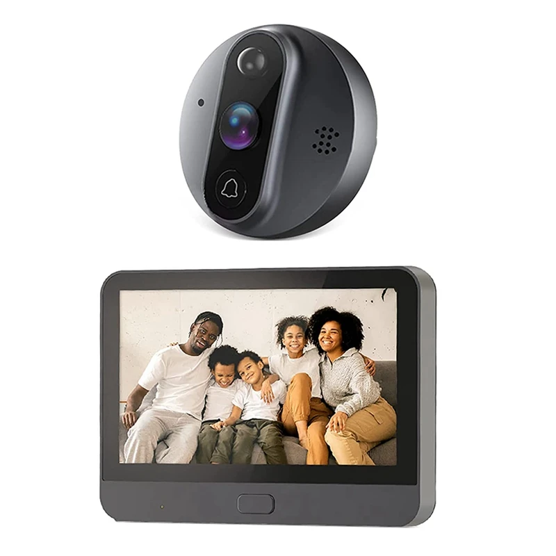 

Дверной глазок Smart Tuya 1080P с Wi-Fi и ИК-подсветкой, 4,3 дюйма