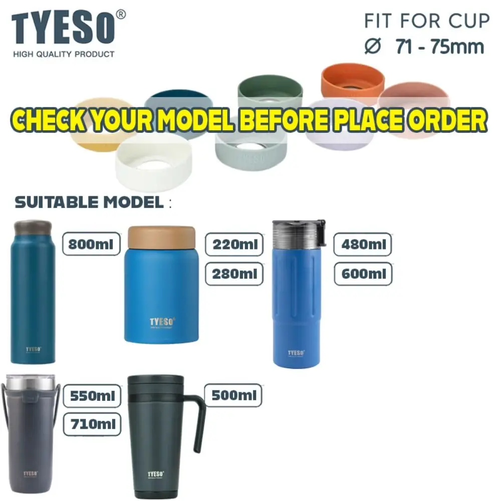 미끄럼 방지 병 커버 보호용 실리콘 코스터, TS-8829 TS-8830 머그잔 컵, 76-79mm, 1050ml, 1200ml, 1 개