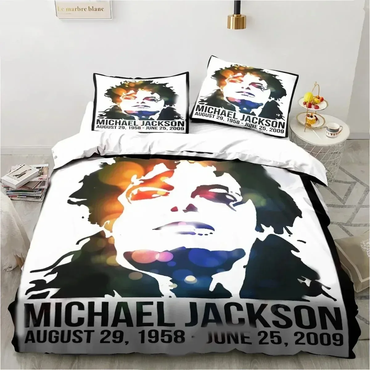 3D Printing Michael Jackson Bedding Set Pillowcase Comforter King Queen Size Boys Adult Duvet Cover Bed Set 5