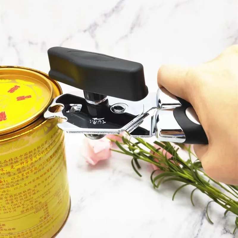 Stainless Steel Can Opener Multifunctional Grip Opener Side Cut Professional Tins Bottle Opener Kitchen Gadgets BEST SELLERS