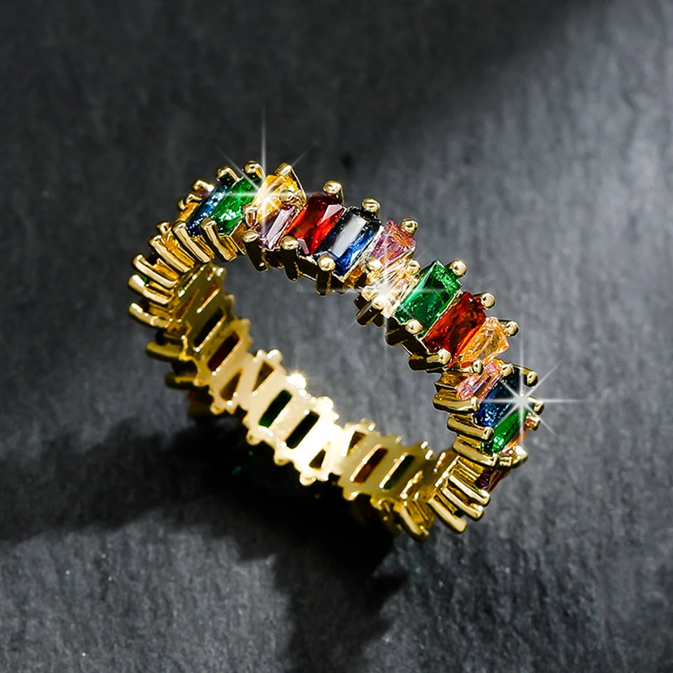 ZAKOL Classic AAA Cubic Zirconia Engagement Ring for Women Gold