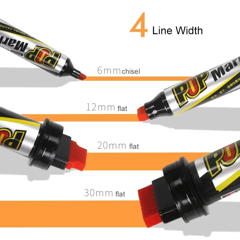 Original Genvana Pop Marker 30mm Flat Tip Pen for Poster Advertising Promotion Pen School & Office Supplies Permanent Marker 3
