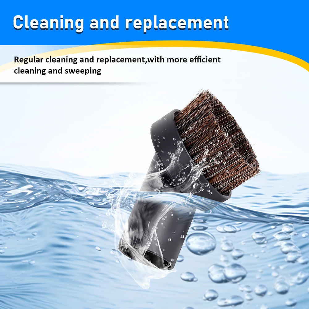 Description Picture 2 of itemHorsehair Bristle Long Horse Round Dust Brush Spare Parts for Philips Midea Vacuum Cleaner Replacement Attachment Crevice Brush