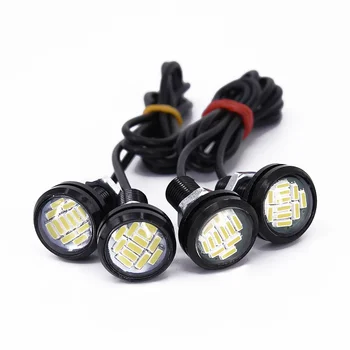 4 pezzi LED per auto DRL luci di marcia diurna 12V 15W lampada di backup bianca per automobili lampada di segnalazione di parcheggio per retromarcia