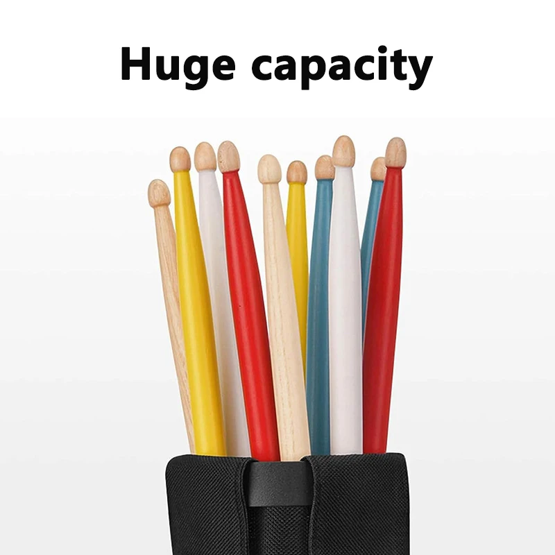 Drumstick Tube Bag Black Cylindrical Drumstick Holder 600D Oxford Adjustable Locking Drumstick Holder