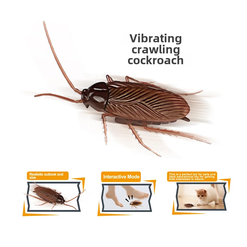 New dog amusing cat new pet vibrating brush walking cockroach trick artificial electric cockroach toy