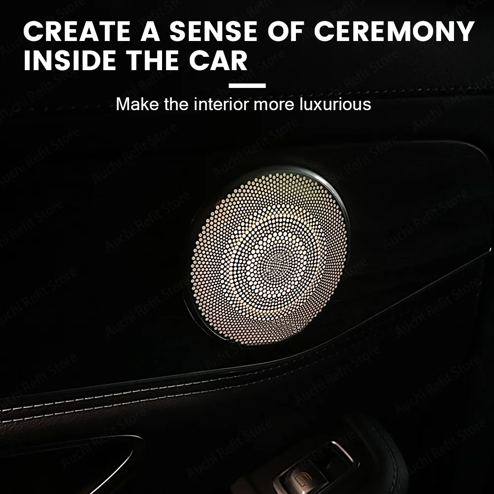 LED Car Door Luminou Speaker Cover For Mercedes Benz W205