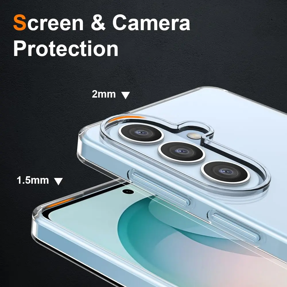 Premium Crystal Clear Rugged Shockproof Phone Case - Scratch-Resistant Transparent Cover