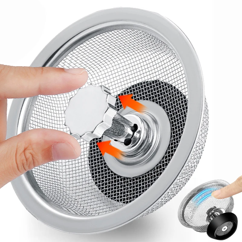 Stainless Steel Mesh Sink Filter Kitchen Sewer Anti-blocking Strainers Bathroom Floor Drains Hair Catcher Waste Plug Filters bathroom hair filter floor drain cover kitchen sewer anti blocking anti odor sink strainer anti blocking hair catcher stoppers