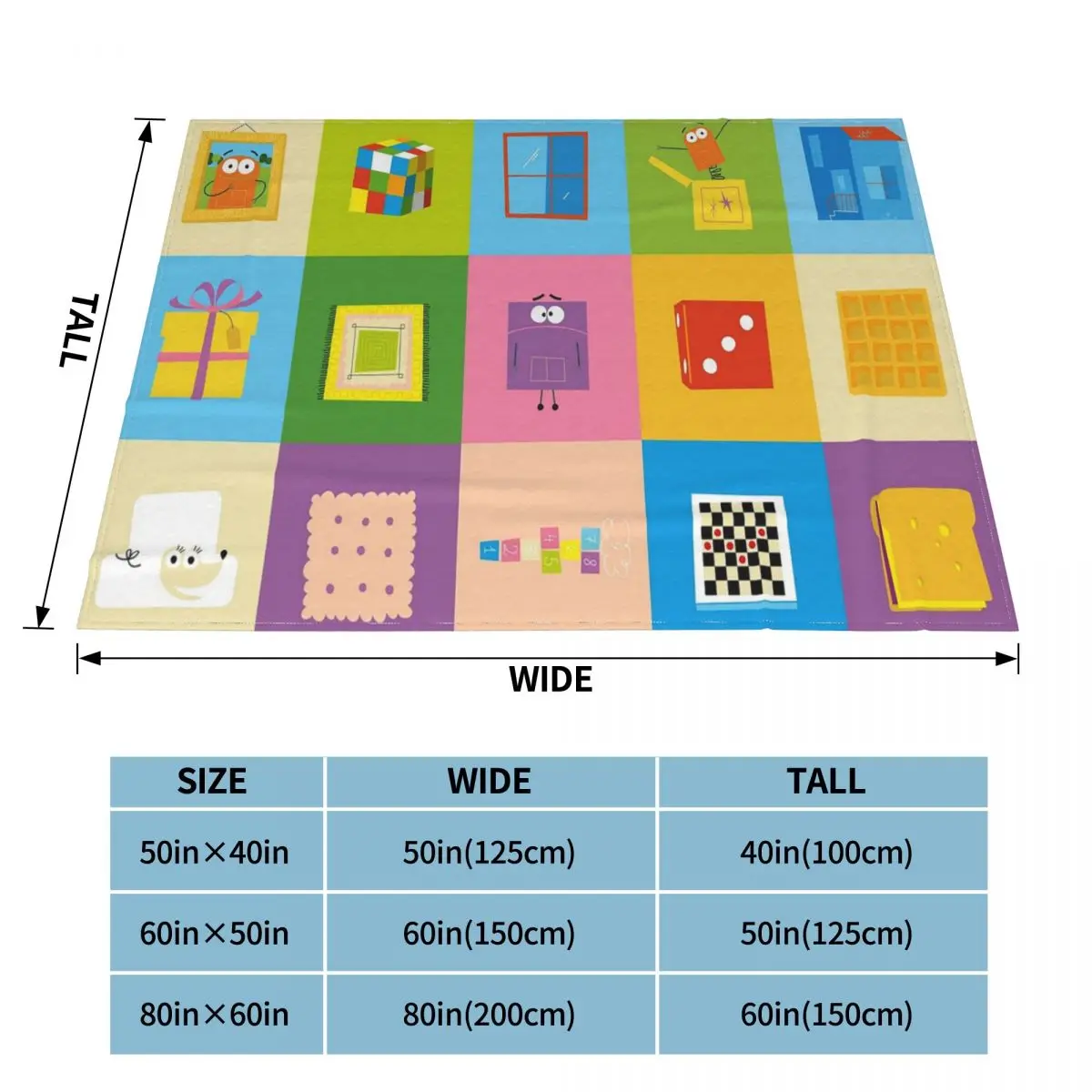 Ask The StoryBots Cartoon Plaid Blankets Sofa Cover Flannel Summer Anime Super Soft Throw Blankets for Home Office Bedspread