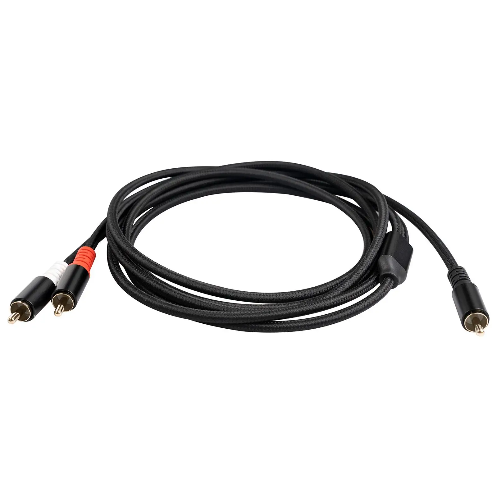 6.35mm 2RCA 케이블 스테레오 Y 어댑터 TV 증폭기 헤드폰 연장용 유연한 플랫 Hifi 스피커 와이어