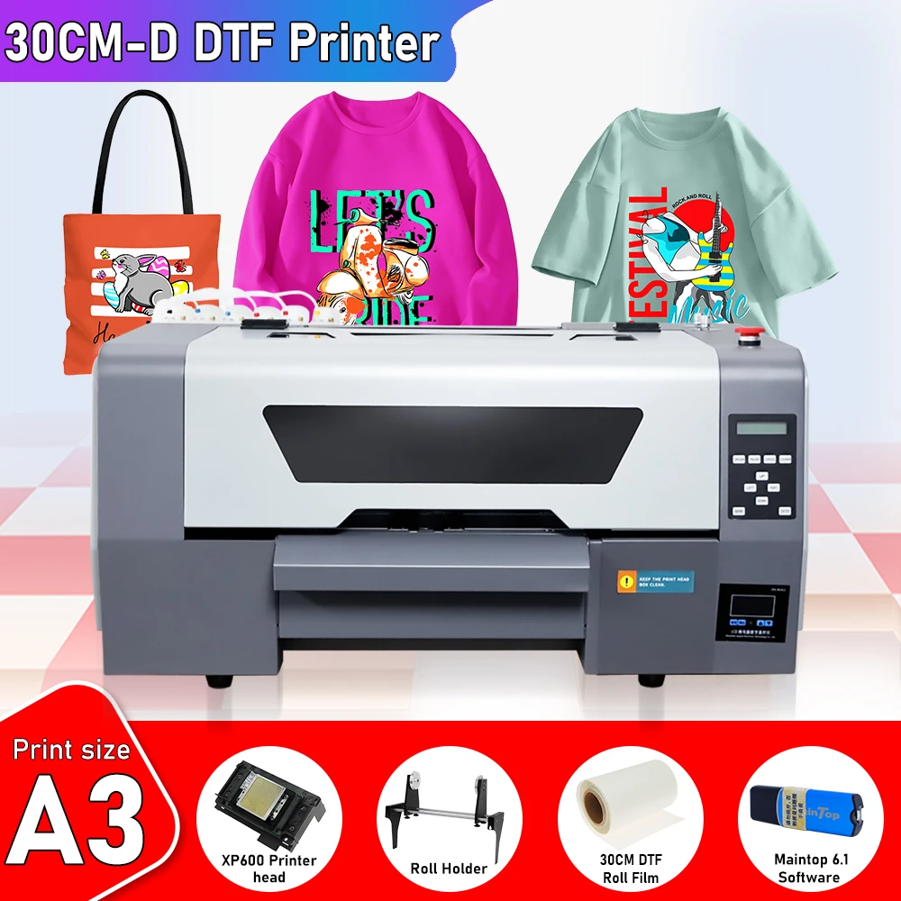 Per Epson Xp600 Testina Di Stampa A3 Dtf Impresora Multifuncional Dtf Transfer Film T Shirt Macchina Da Stampa A3 Con Ciclo Di Inchiostro Bianco