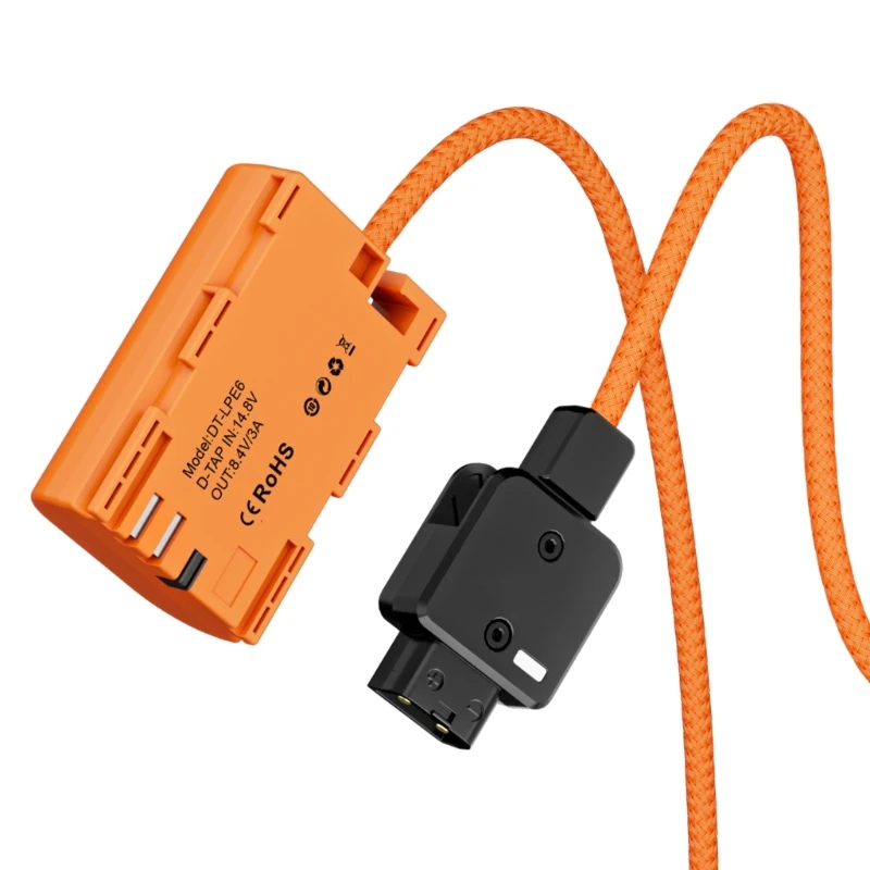 D Tap To LP-E6NH LPE6 Dummy Battery Power Adapter For Canon EOS R5 R6 5DS R 7D 6D 5D3 5D4 90D 80D 70D 60Da Camera