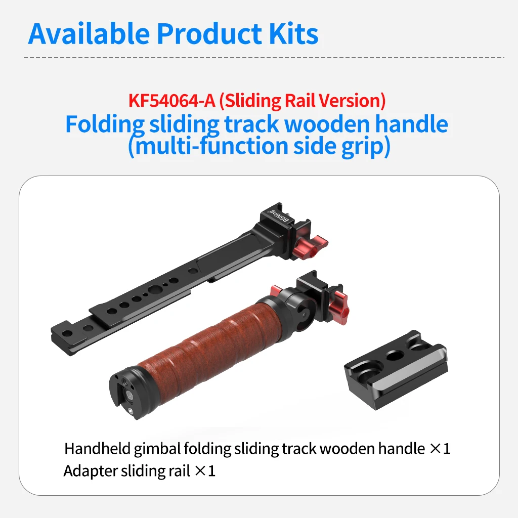 Für DJI Ronin RS3 RS4 Pro Handheld Gimbal Verlängerung Dual Seite Handgriff Schnell Montieren Schiene Clamp Griffe Grip Stabilisator Halterung – Detail 15