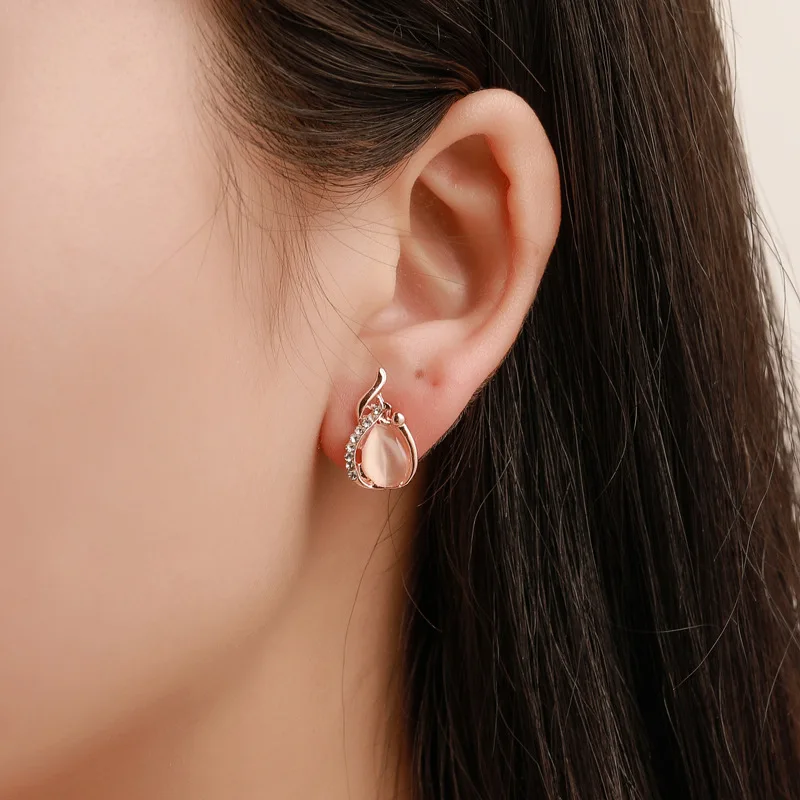 3pcs/set Jewelry Sets Necklace Pendant Earrings Fashion Spiral Shaped Crystal for Hook Earrings Necklace Ear Pendants