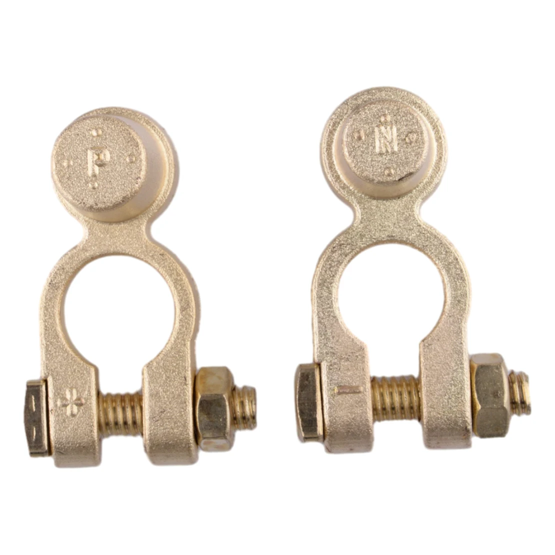 

NEW 1 Pair Brass Car Battery Terminal Connector Top Post Positive Negative Fit for SAE To JIS Universal