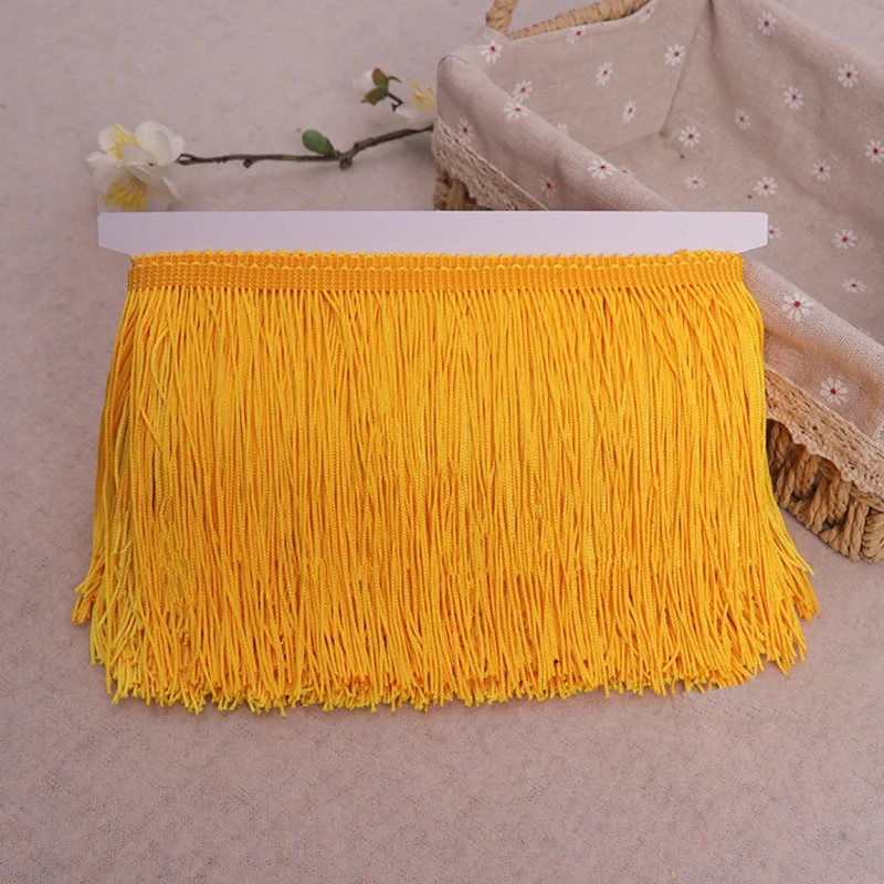 10-30cm10Meters Fringes Lace Tassel Trim Latin Dance Curtain Trimming Sewing Accessories Puntilla Borla Flecos Largos Para Coser