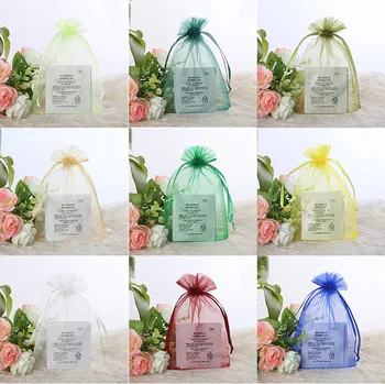 10/50pcs 7x9 9x12 10x15 Organza Bag Drawstring Packaging Bags Gift Wedding Party Decoration Jewelry Packaging Pouches 50% 1