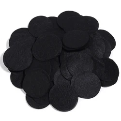 Colorful Non - Woven Felt Circle Pads for Handmade Decorations, 15 - 45mm (100 - 300pcs) (Black)
