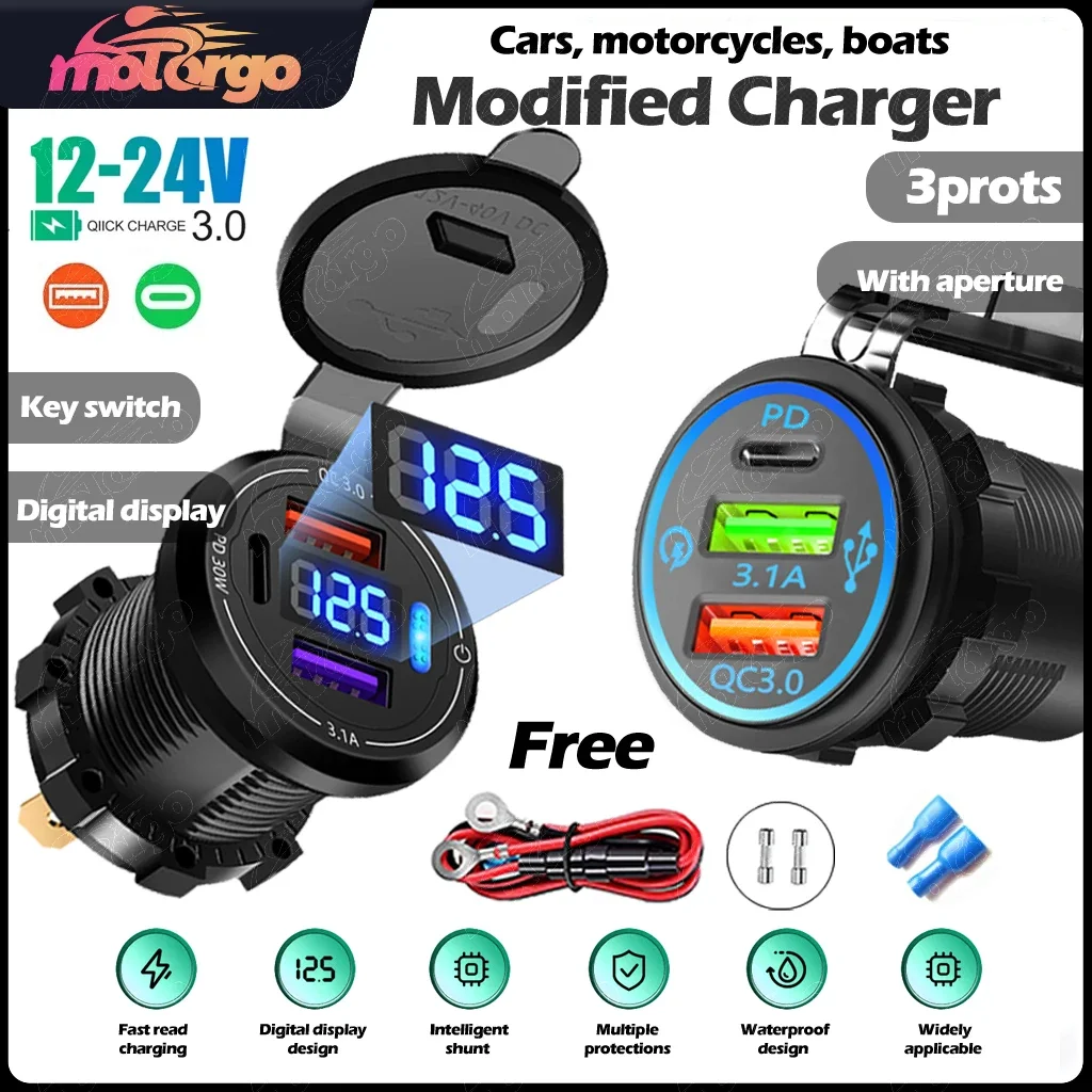 Car Charger Dual Socket PD3.0 QC3.0