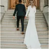 Muslim Wedding Dresses 2025 Bride Dress Woman Modest Long Sleeves Satin Bridal Gowns Vestidos De Novia Brides Dress Customized 2