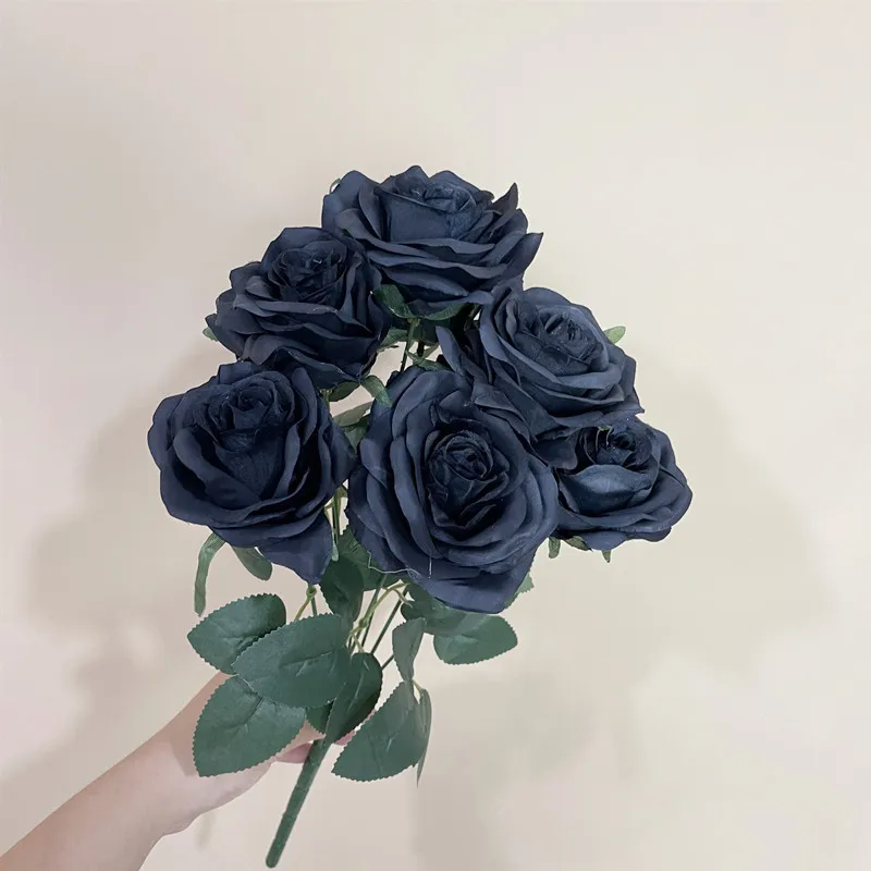 Exquisite Dutch Rose Bridal Bouquet - Elegant Artificial Floral Decoration for Weddings, Home Decor, and Photography Props