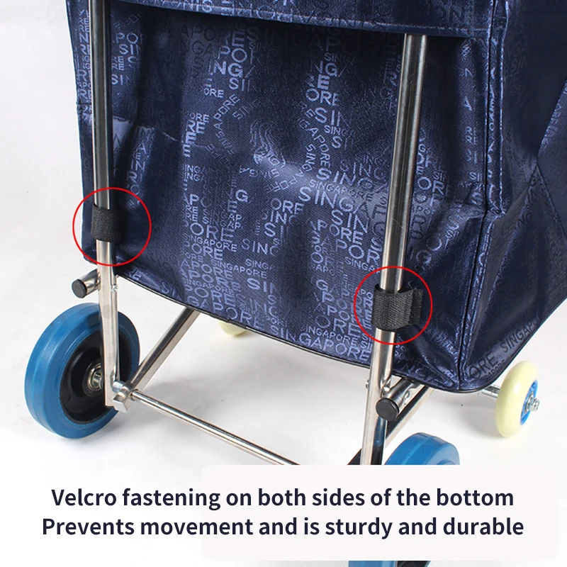 Shopping Trolley Replacement Bag-72L Hand Trolley Replacement Bag, Shopping Bag with Side Pockets, Oxford